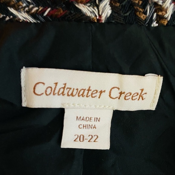 Women Coldwater Creek. Jacket. Black/White/Burgundy. Sz 20/22. - Picture 13 of 15